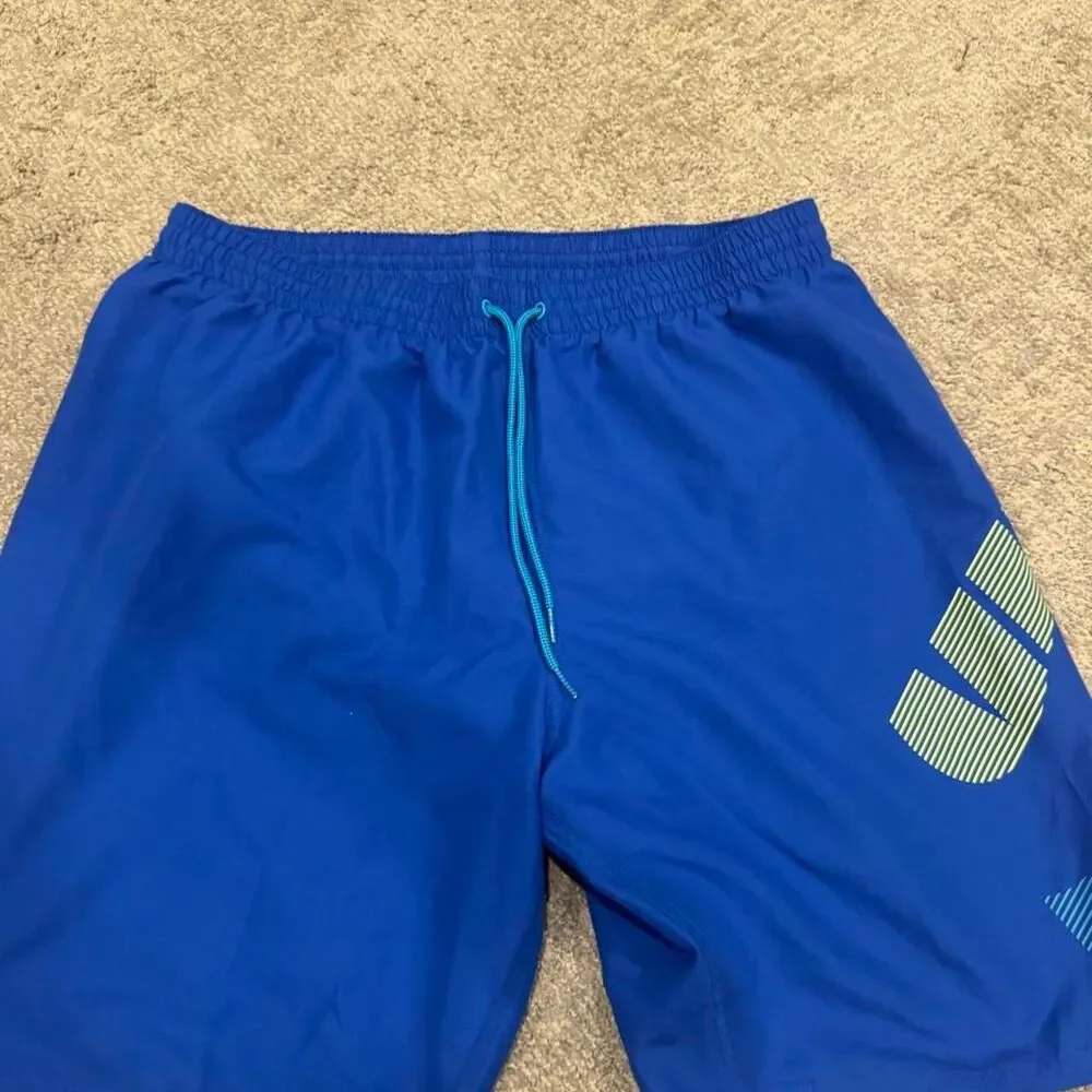Nike Men's Blue and Navy Swim-briefs-shorts